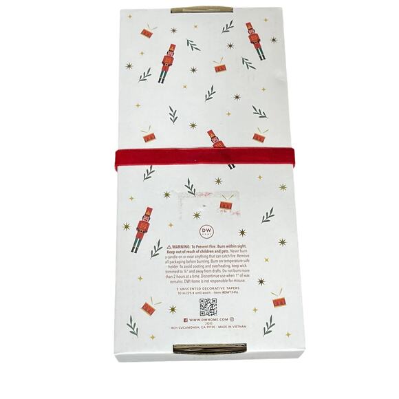 Christmas Nutcracker Tapered Candles Red Decorative Unscented 10” DW Home New - Picture 3 of 9